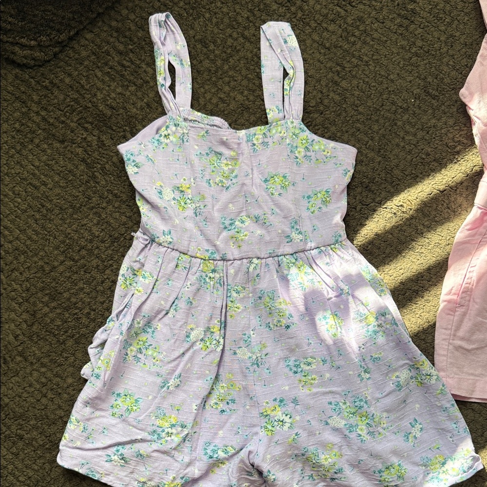 Art Class Lavender and Mint romper and pink old navy romper